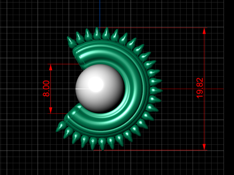A100-93-earring Model do druku 3D