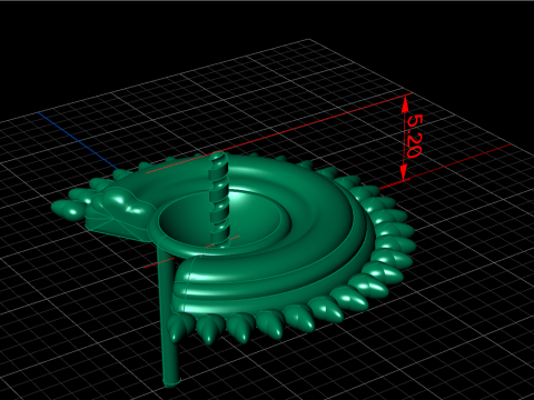 A100-93-earring Model do druku 3D