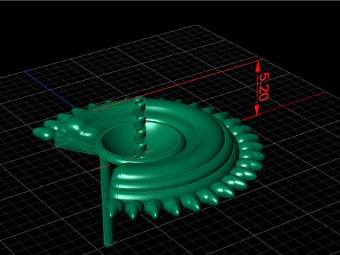 A100-93-earring 3D Print Model