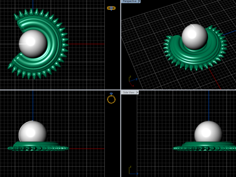 A100-93-earring Model do druku 3D
