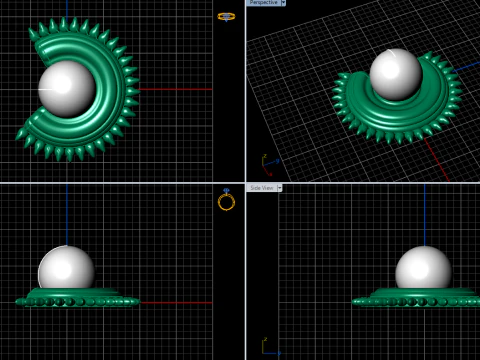 A100-93-earring 3D Print Model