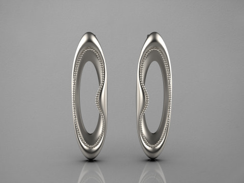 A100-94-Whimsical Waves earrings- 3D-Druckmodell