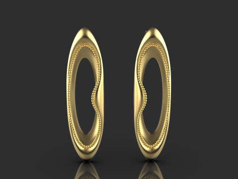 A100-94-Whimsical Waves earrings- 3D-Druckmodell