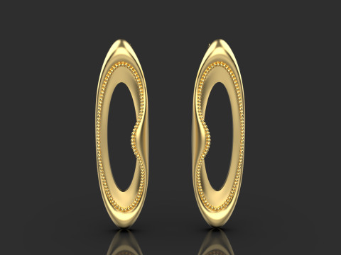 A100-94-Whimsical Waves earrings- 3D-Druckmodell