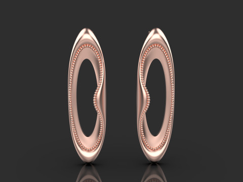 A100-94-Whimsical Waves earrings- 3D-Druckmodell