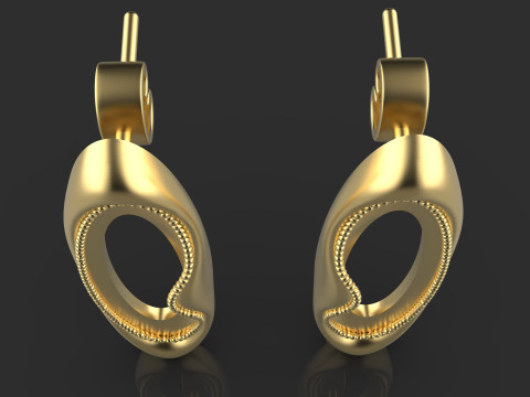 A100-94-Whimsical Waves earrings- 3D-Druckmodell
