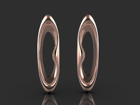 A100-94-Whimsical Waves earrings- 3D-Druckmodell