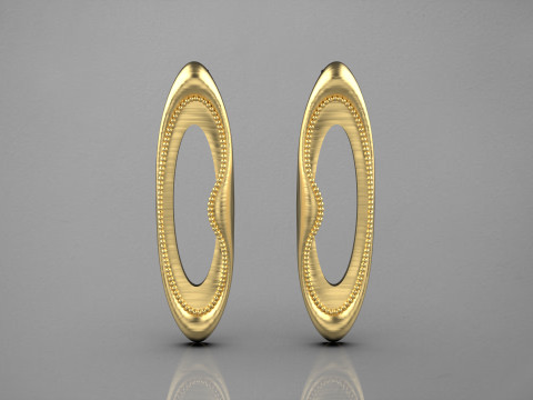 A100-94-Whimsical Waves earrings- 3D-Druckmodell