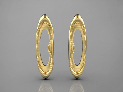A100-94-Whimsical Waves earrings- 3D Print Model