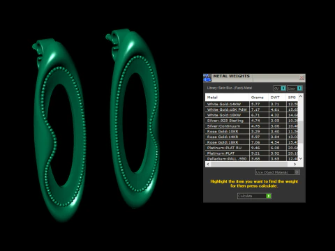 A100-94-Whimsical Waves earrings- 3D Print Model