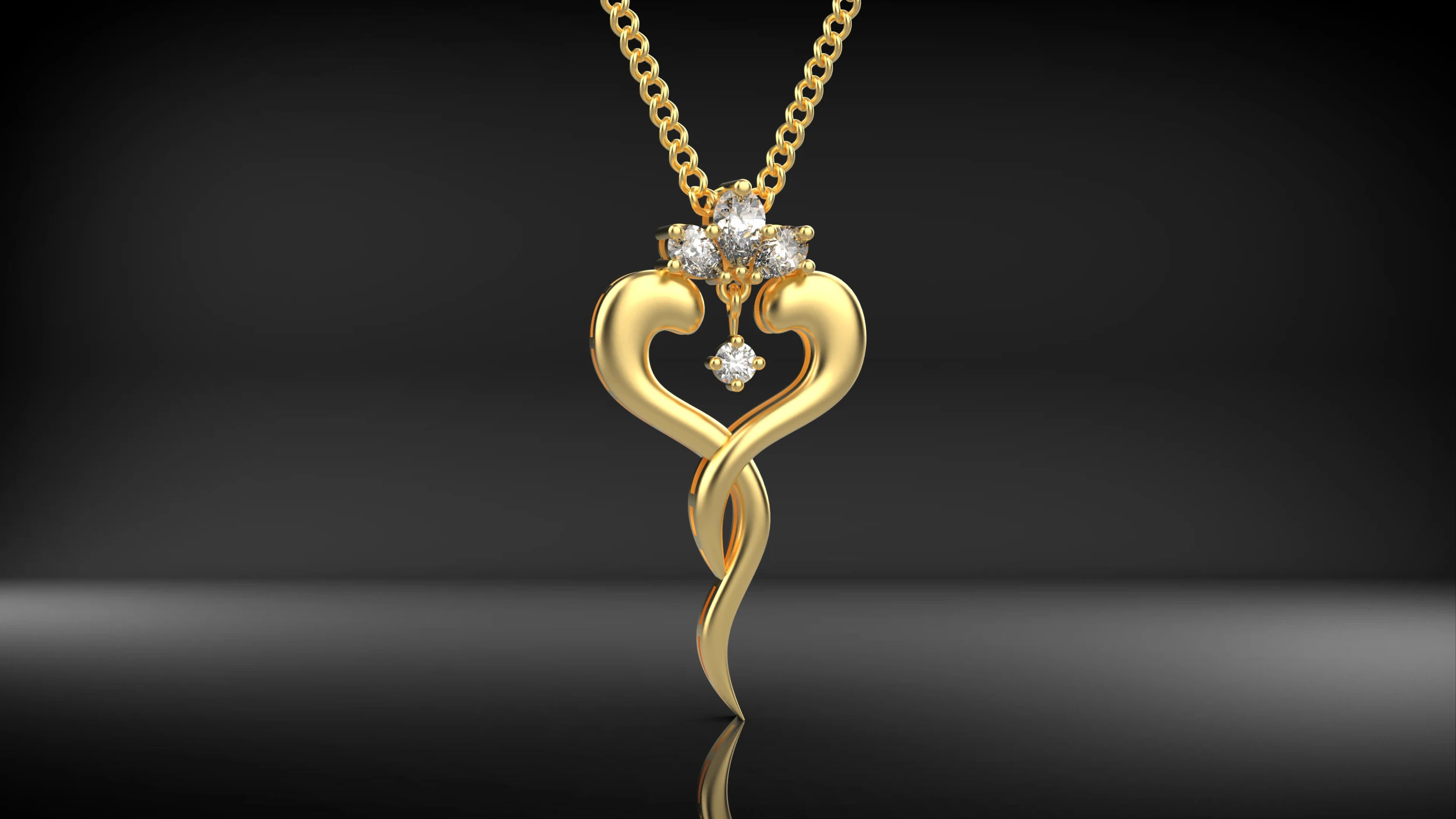 Eternal Love Pendant-a100-95 3D Print Model .c4d .max .obj .3ds .fbx .stl .blend 