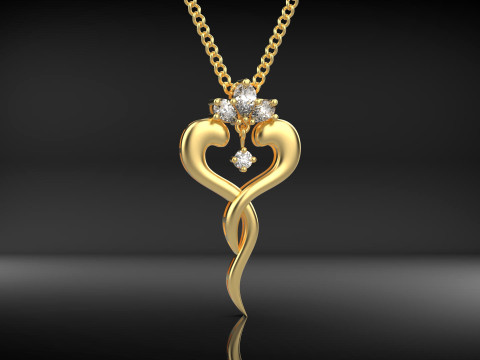 Eternal Love Pendant-a100-95 3Dプリントモデル