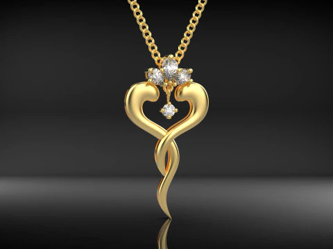 永遠の愛ペンダント-a100-95 3Dプリントモデル