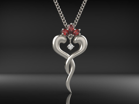 Eternal Love Pendant-a100-95 Model do druku 3D