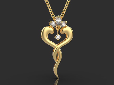 Eternal Love Pendant-a100-95 Model do druku 3D
