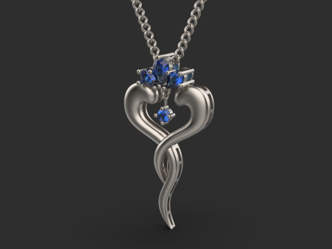 Eternal Love Pendant-a100-95 Model do druku 3D
