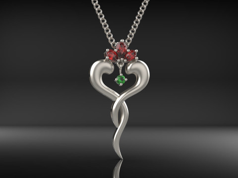 Eternal Love Pendant-a100-95 Model do druku 3D