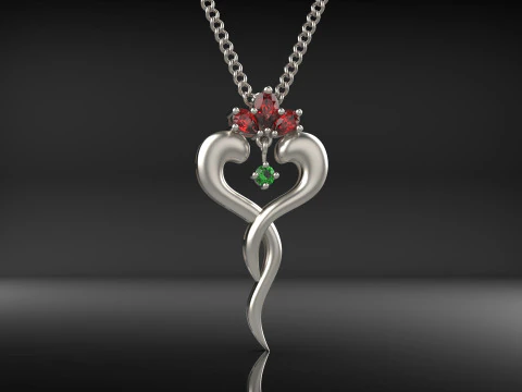 Eternal Love Pendant-a100-95 3D Print Model