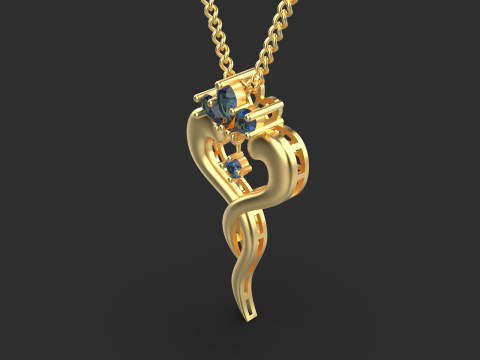 Eternal Love Pendant-a100-95 Model do druku 3D