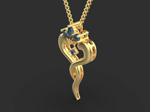 Eternal Love Pendant-a100-95 3D Print Model