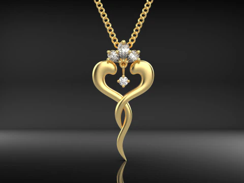 Eternal Love Pendant-a100-95 3D Print Model