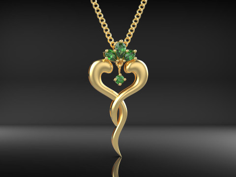 Eternal Love Pendant-a100-95 Model do druku 3D