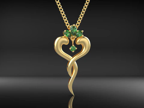 Eternal Love Pendant-a100-95 3D Print Model