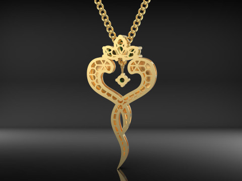 Eternal Love Pendant-a100-95 Model do druku 3D