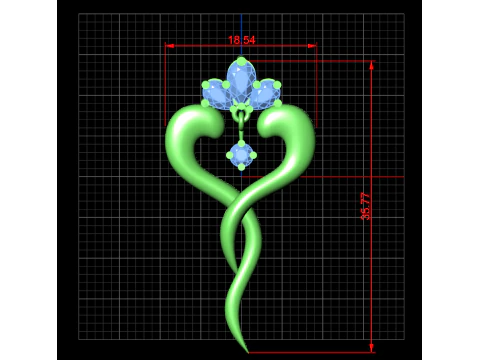 Eternal Love Pendant-a100-95 3D Print Model
