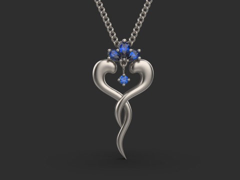 Eternal Love Pendant-a100-95 Model do druku 3D