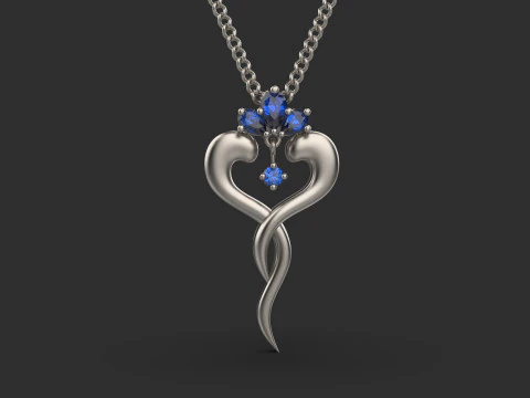 Eternal Love Pendant-a100-95 3D Print Model