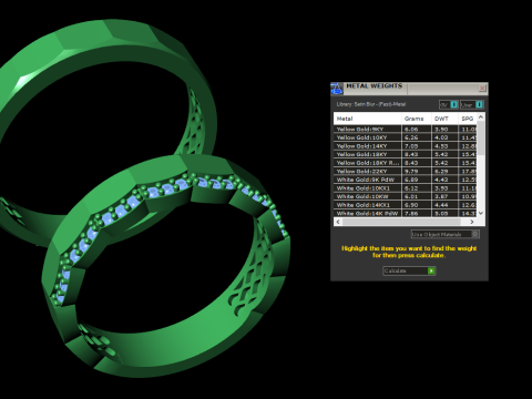 Couple wedding band ring -2 Modelo de Impressão 3D