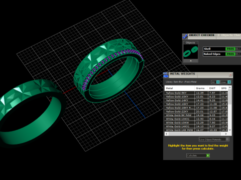 Couple wedding band ring -3 3D Druckmodell