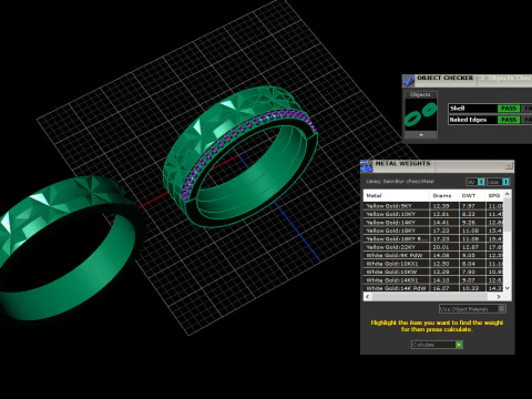 Couple wedding band ring -3 3D Print Model