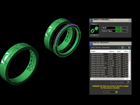 Couple wedding band ring -3 3D Druckmodell