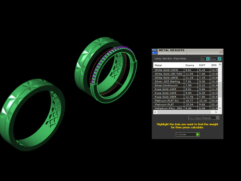 Couple wedding band ring -3 3D Print Model