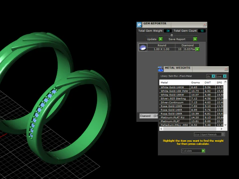 Couple wedding band ring -4 3D Print Model
