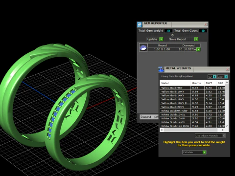 Couple wedding band ring -4 3D Print Model