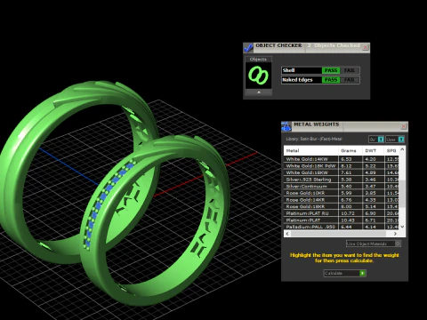 Couple wedding band ring -4 3D Print Model