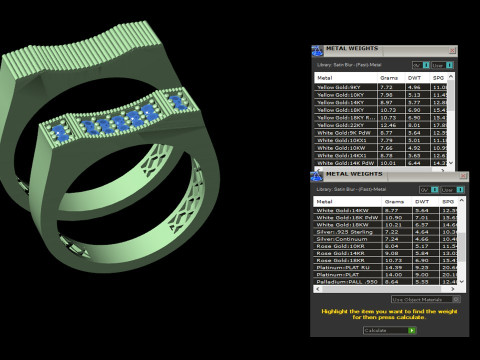 Couple wedding band ring -5 3D 打印模型