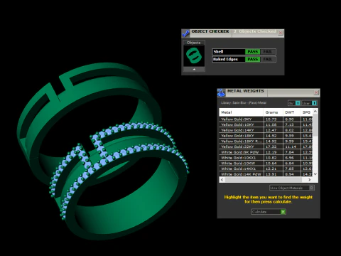 Couple wedding band ring -6 3D Print Model