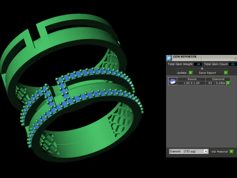 Couple wedding band ring -6 3D Print Model