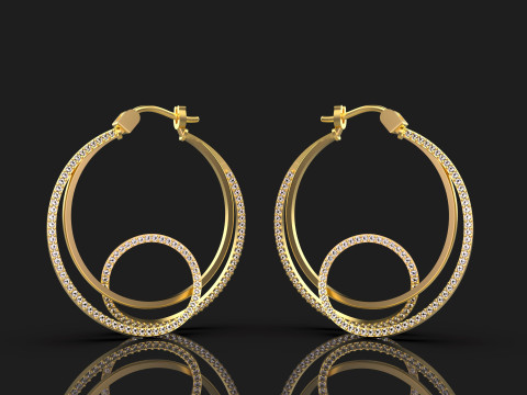 A100-100-earrings 3D 打印模型