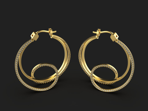 A100-100-earrings 3D 프린트 모델