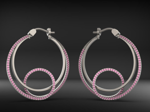 A100-100-earrings 3D 프린트 모델
