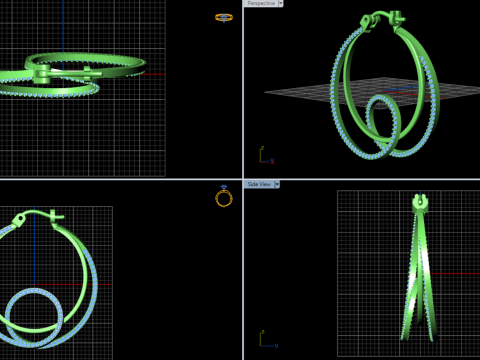 A100-100-earrings 3D 프린트 모델