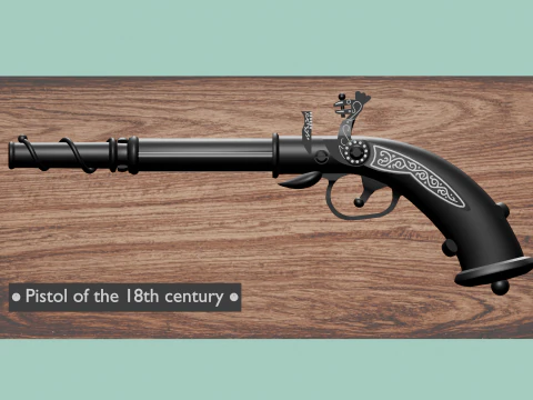 Пістолет 18 ст 3D Модель