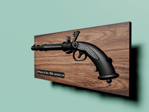 Pistol of the 18th century 3Dモデル