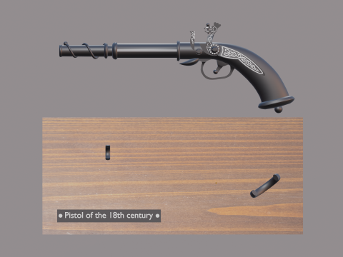 Pistol of the 18th century 3Dモデル