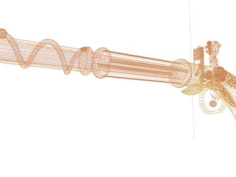 Pistol of the 18th century 3Dモデル
